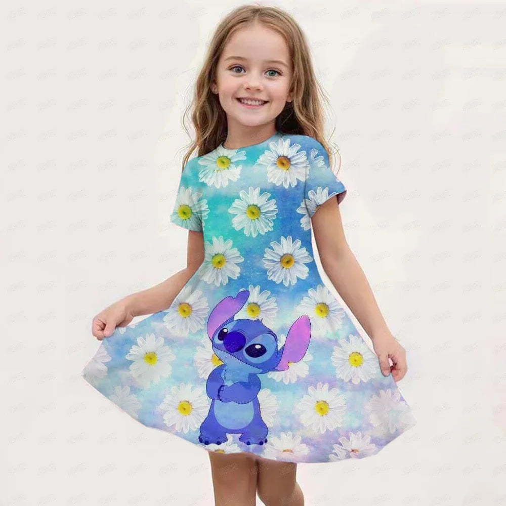Stitch Girl Summer Dress | Princess Style | Ages 2 – 14