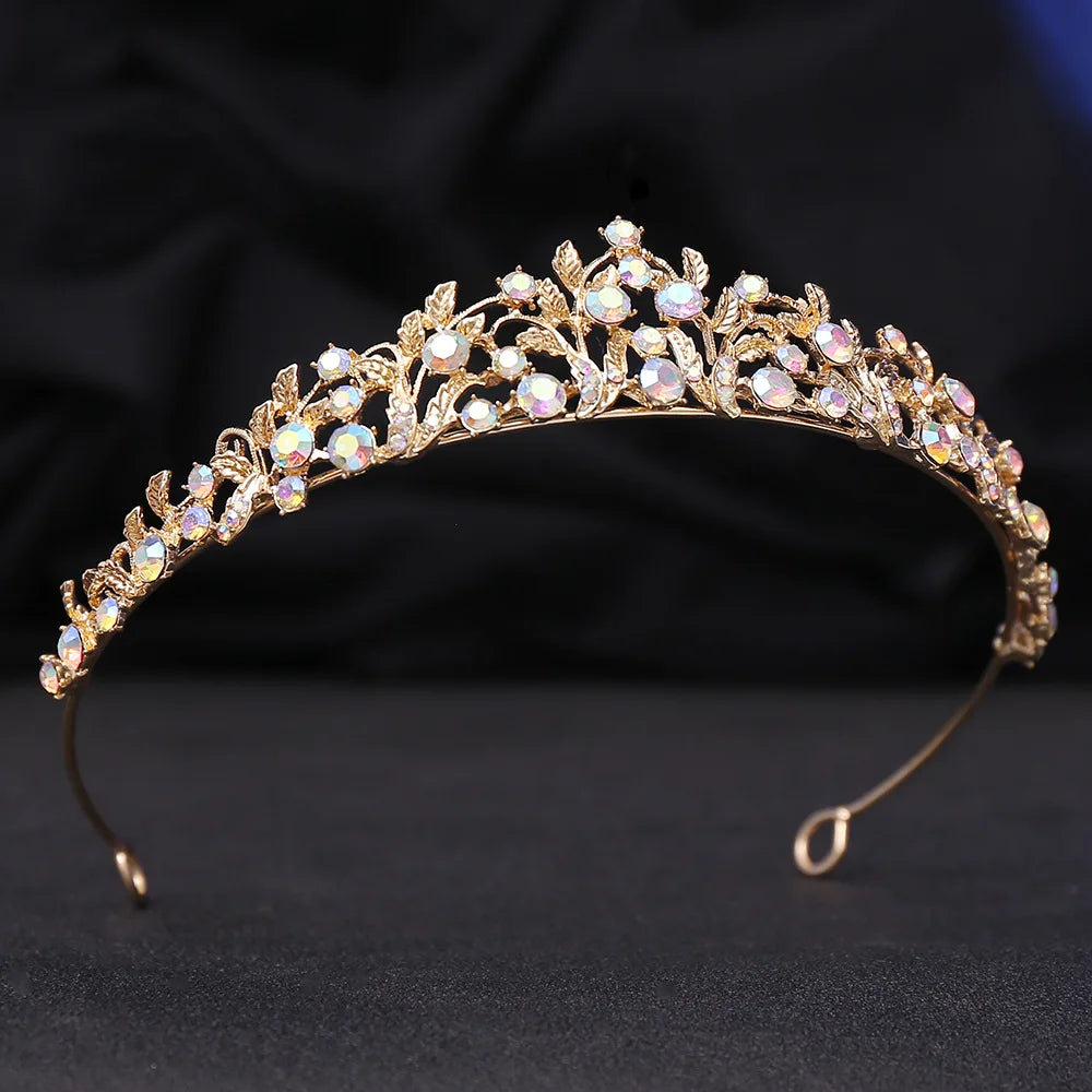 Luxe Barok Bruidskroon met Kristallen | Tiara voor Je Eigen verjaardag, Trouwdag, Gala of Fotoshoot