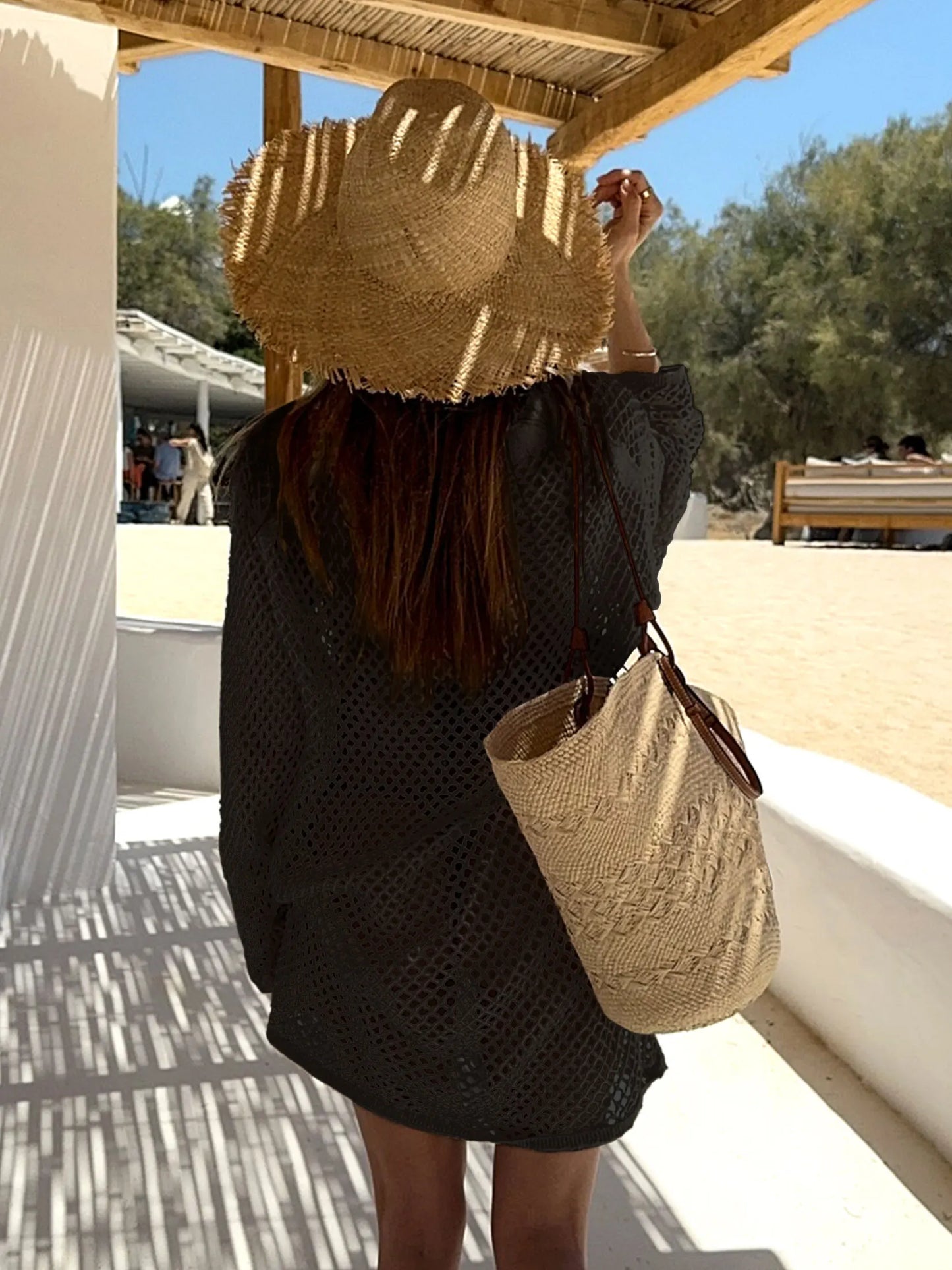 Luxury Crochet Beach Dress with Long Sleeves | Stylish Boho Summer Dress 2025