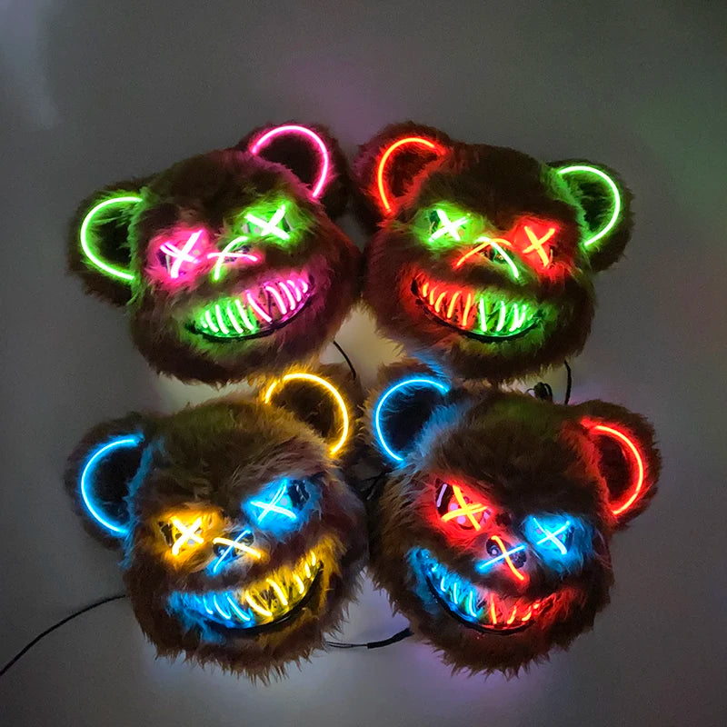 LED Halloween Masker – Eng Konijnen of Beer masker met Lichtgevende Verlichting