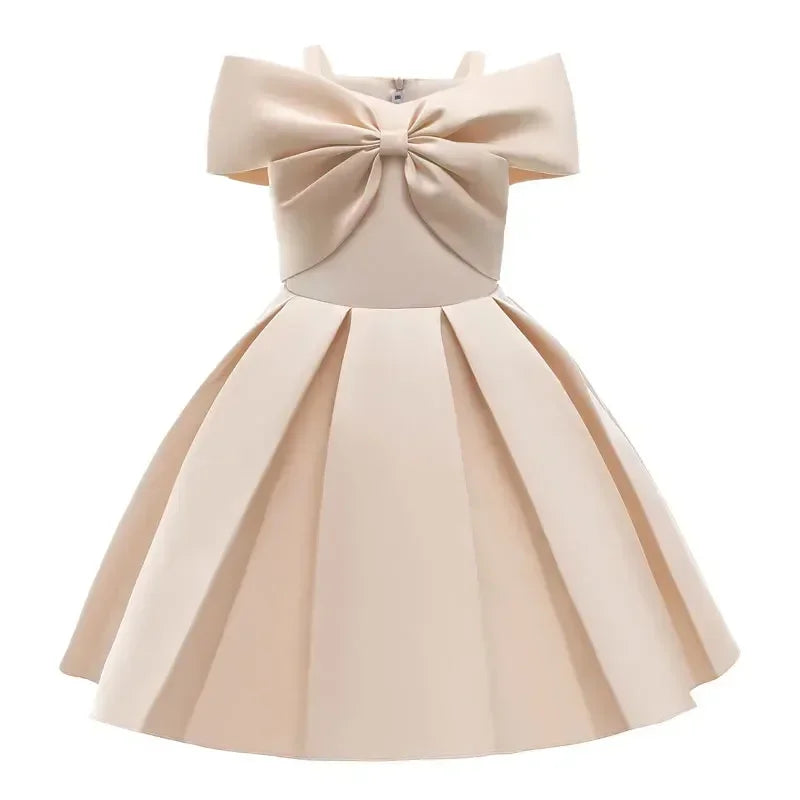 Elegant Girls Bow Dress | Sleeveless Summer Party & Wedding Dress