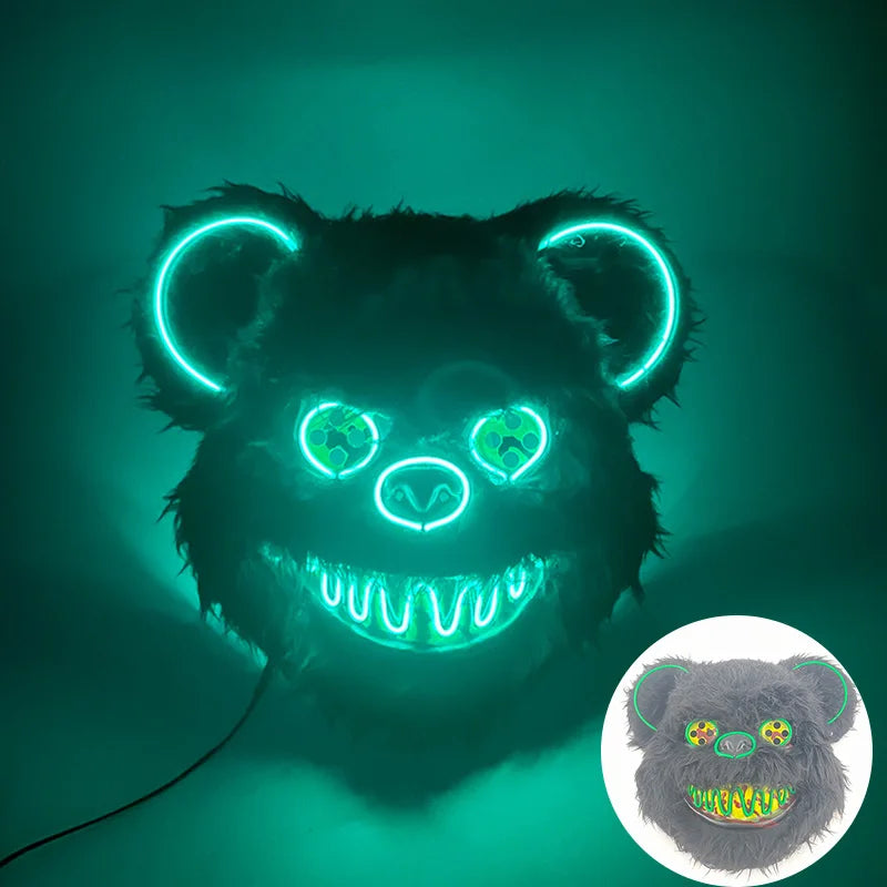 LED Halloween Masker – Eng Konijnen of Beer masker met Lichtgevende Verlichting