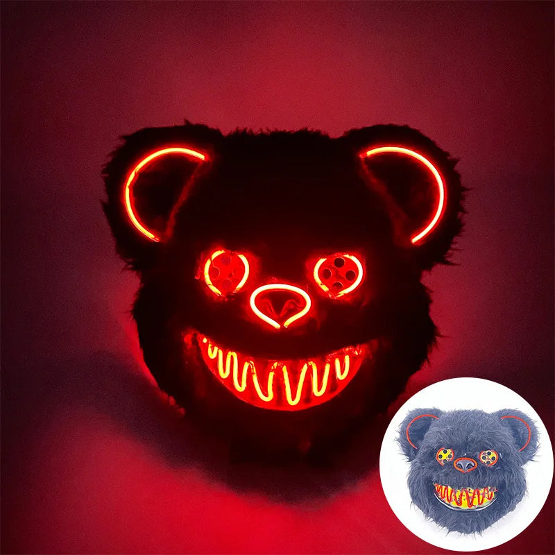 LED Halloween Masker – Eng Konijnen of Beer masker met Lichtgevende Verlichting