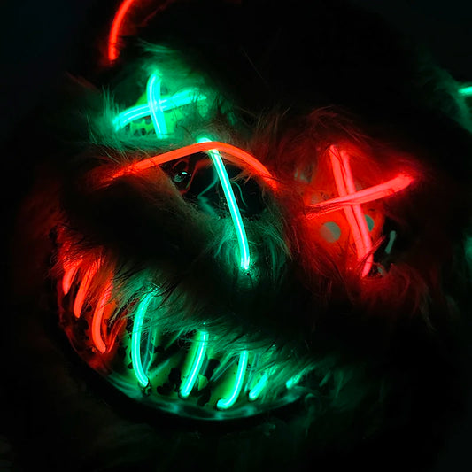 LED Halloween Masker – Eng Konijnen of Beer masker met Lichtgevende Verlichting