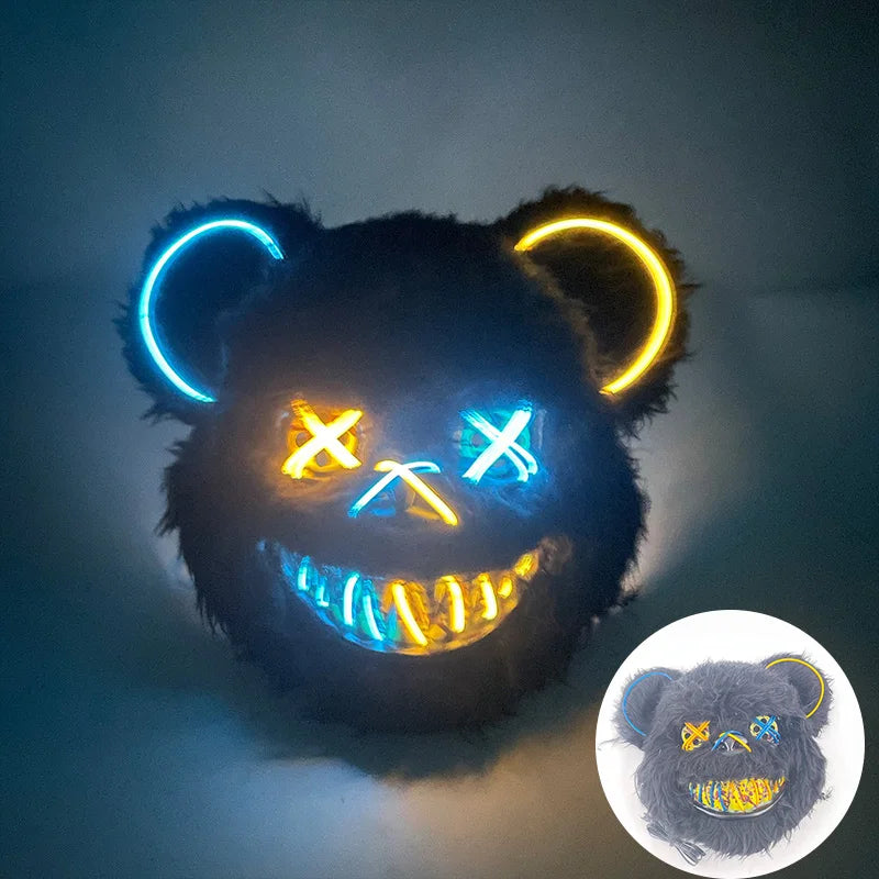 LED Halloween Masker – Eng Konijnen of Beer masker met Lichtgevende Verlichting
