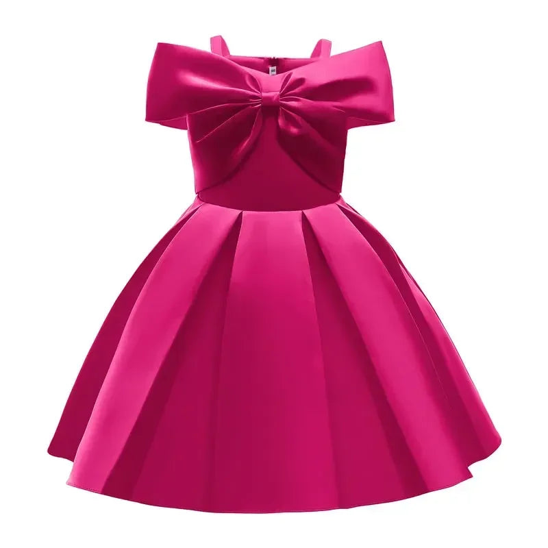 Elegant Girls Bow Dress | Sleeveless Summer Party & Wedding Dress