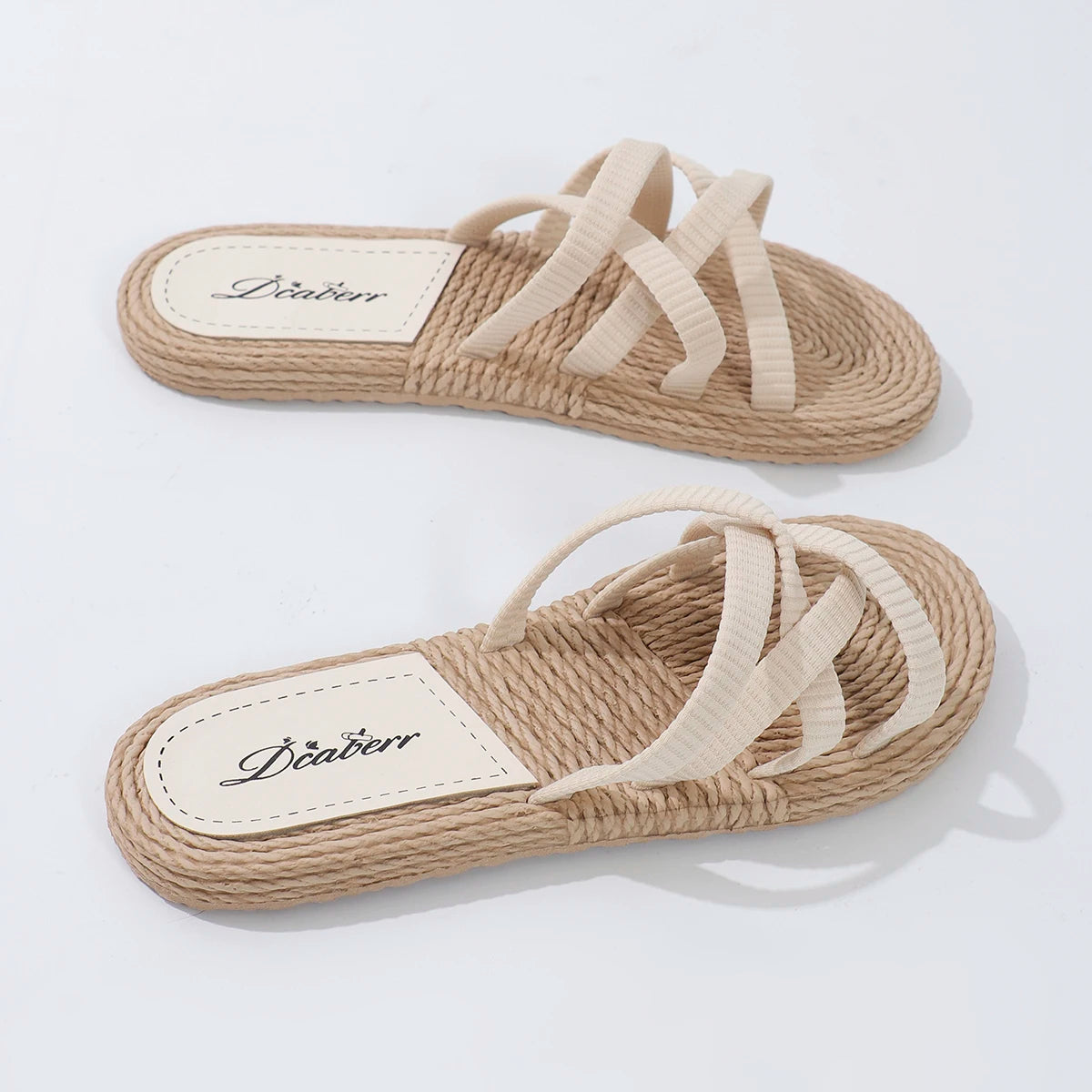 Dames Slippers met Gekruiste Band | Lichtgewicht Antislip Buitenslippers – Voorjaar & Herfst