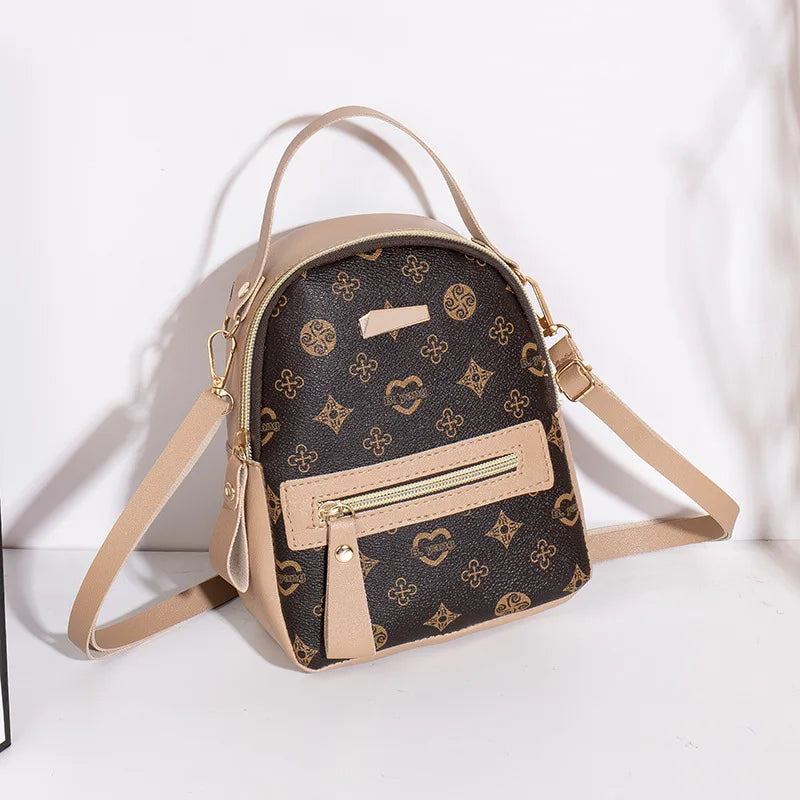 Trendy Rugzak & Schouderband 2025 | Compacte Damesrugtas met Luxe Print 