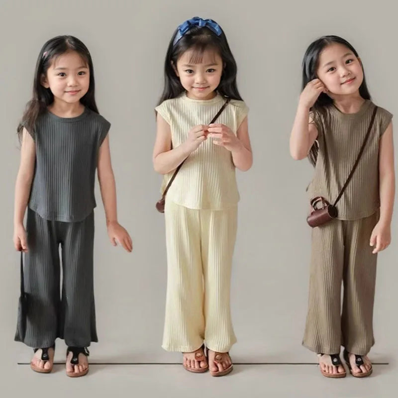 Girls Summer Outfit Set | Top + Pants