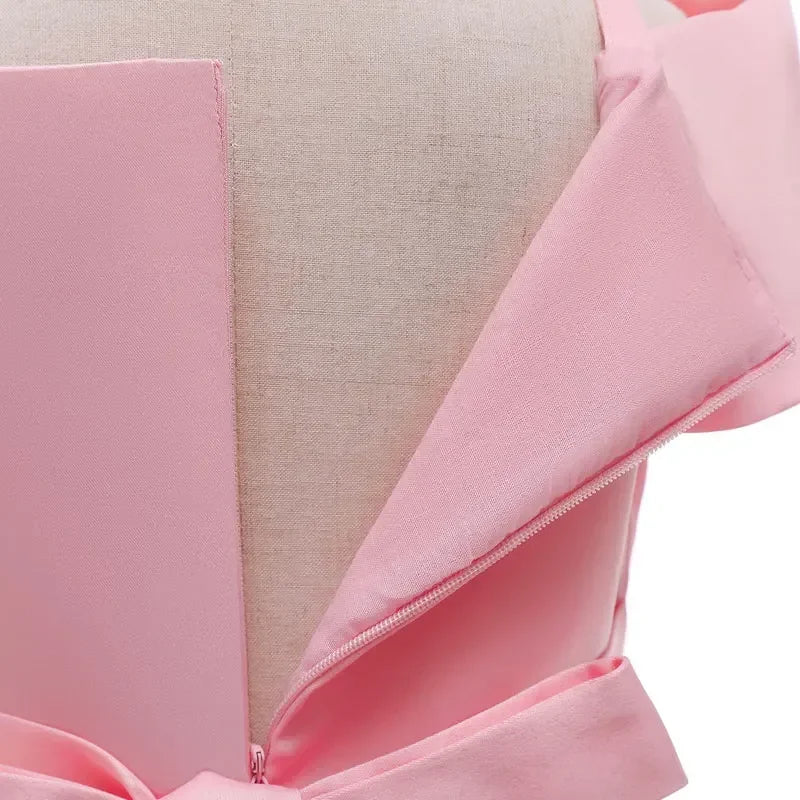 Elegant Girls Bow Dress | Sleeveless Summer Party & Wedding Dress