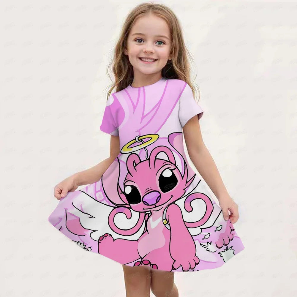 Stitch Girl Summer Dress | Princess Style | Ages 2 – 14