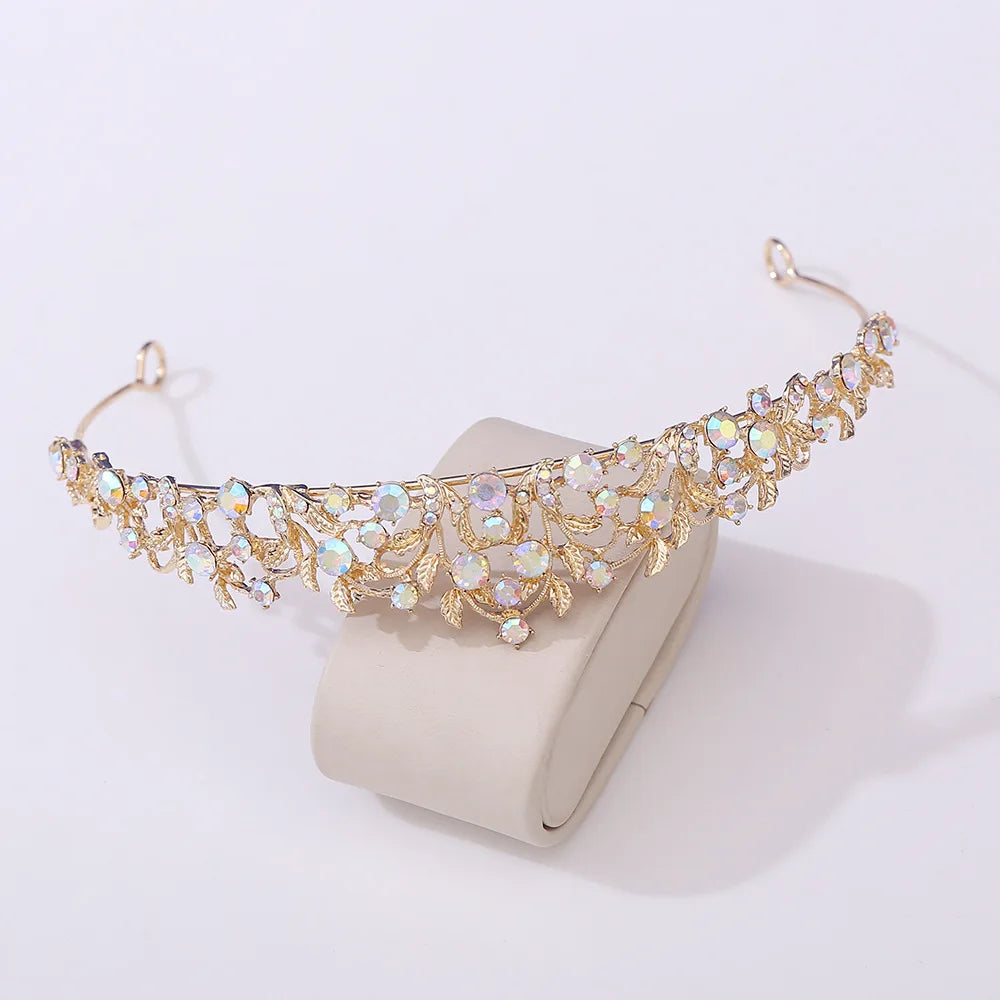 Luxe Barok Bruidskroon met Kristallen | Tiara voor Je Eigen verjaardag, Trouwdag, Gala of Fotoshoot