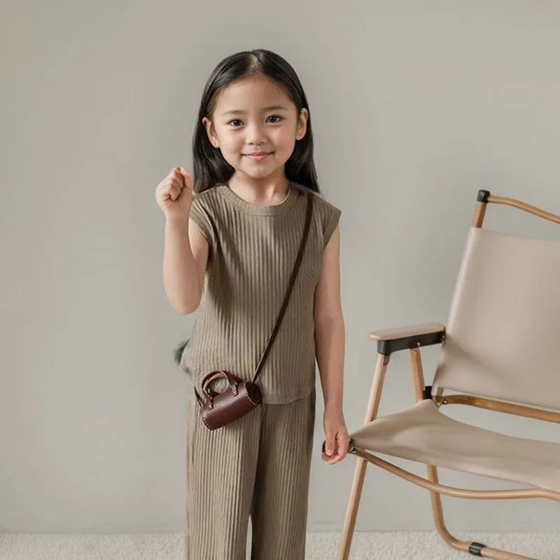 Girls Summer Outfit Set | Top + Pants