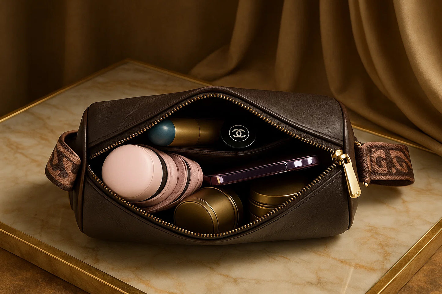 Stijlvolle Schoudertas met Geborduurd Bloemmotief  | Crossbodytas voor Dames