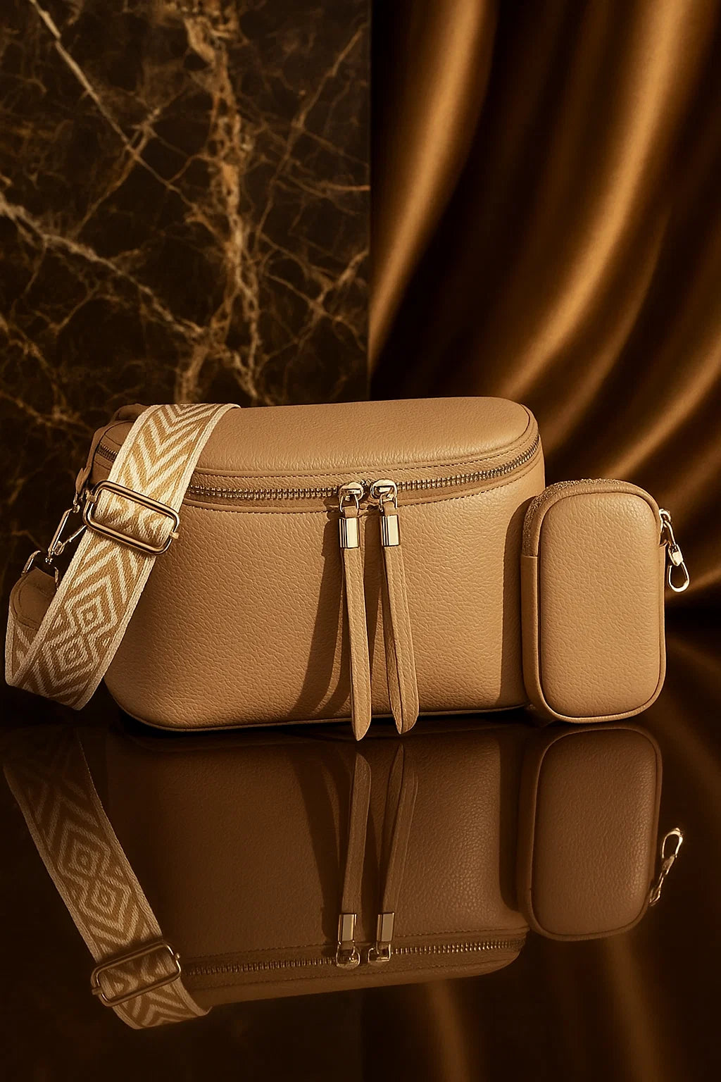 Luxury Crossbody Bag | 2-in-1 Shoulder Bag with FREE Purse