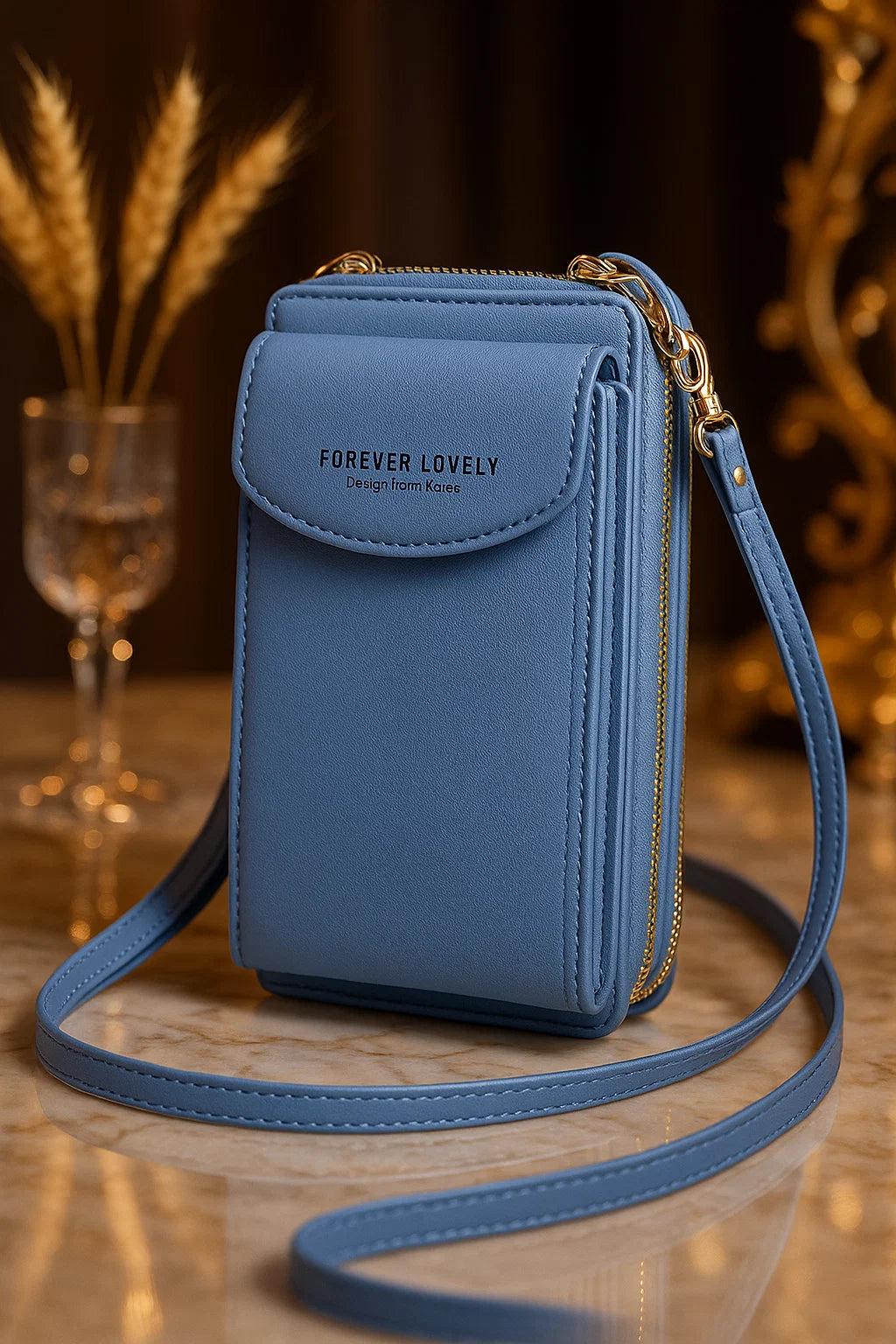 Telefoontas voor Dames | Compacte Schoudertas met Rits en Polsband