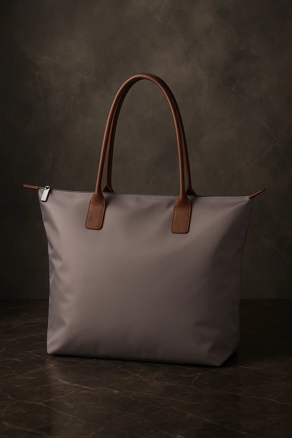 Luxury Canvas Shopper with Leather Handles | Spacious & Stylish