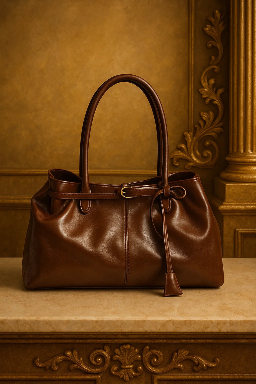 Luxe Vintage Schoudertas met Grote Capaciteit | Tijdloos & Elegant