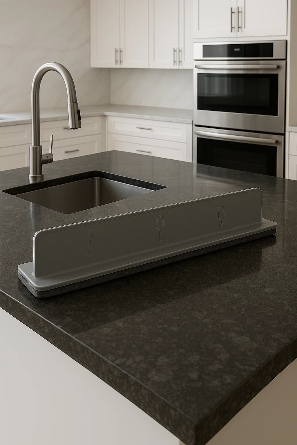 Siliconen Kraan Spatbescherming | Waterdichte Gootsteenbescherming met Zuignap